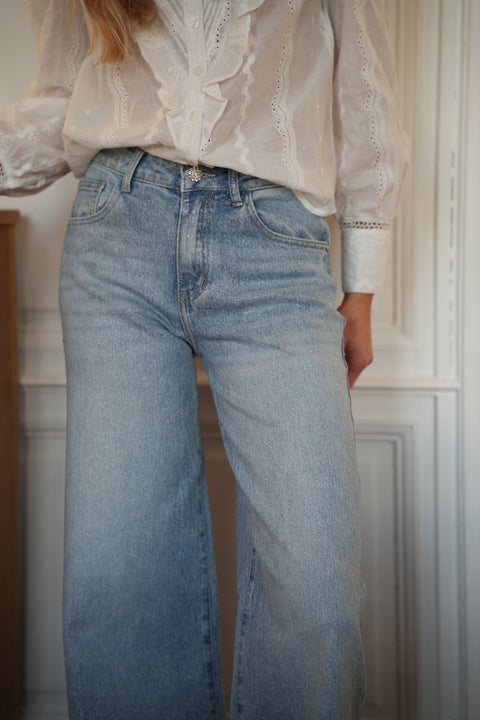 Charlotte bleu - Jean à paillettes