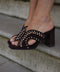 Franny chocolat - Mules à talons