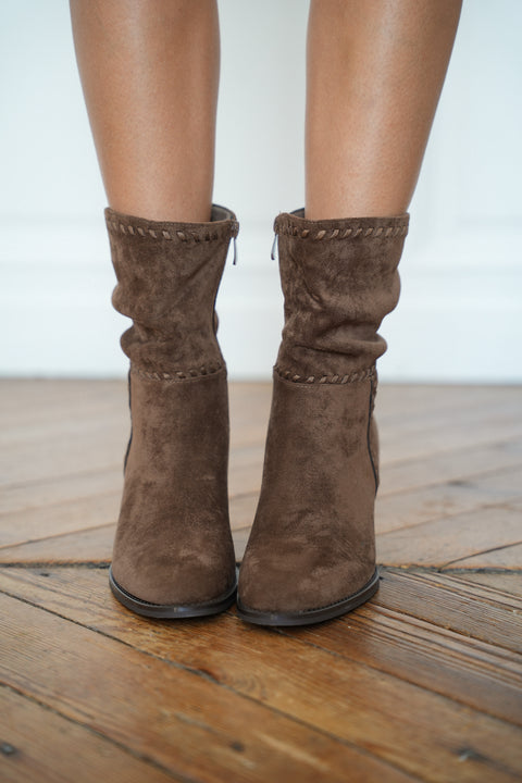 Alizée chocolat - Bottines à talons