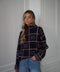 Nala marine - Pull à carreaux