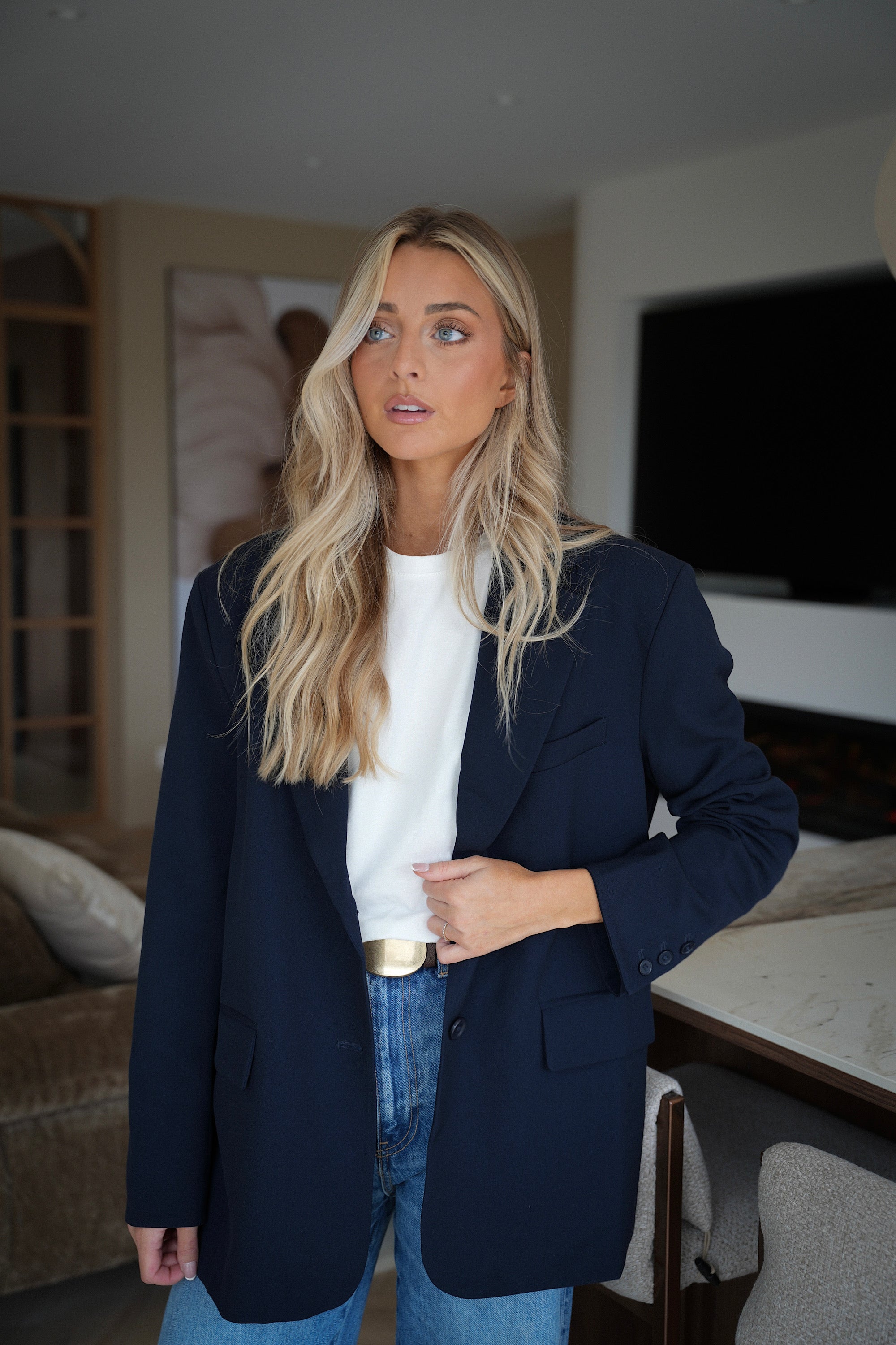 Grayce marine - Veste blazer