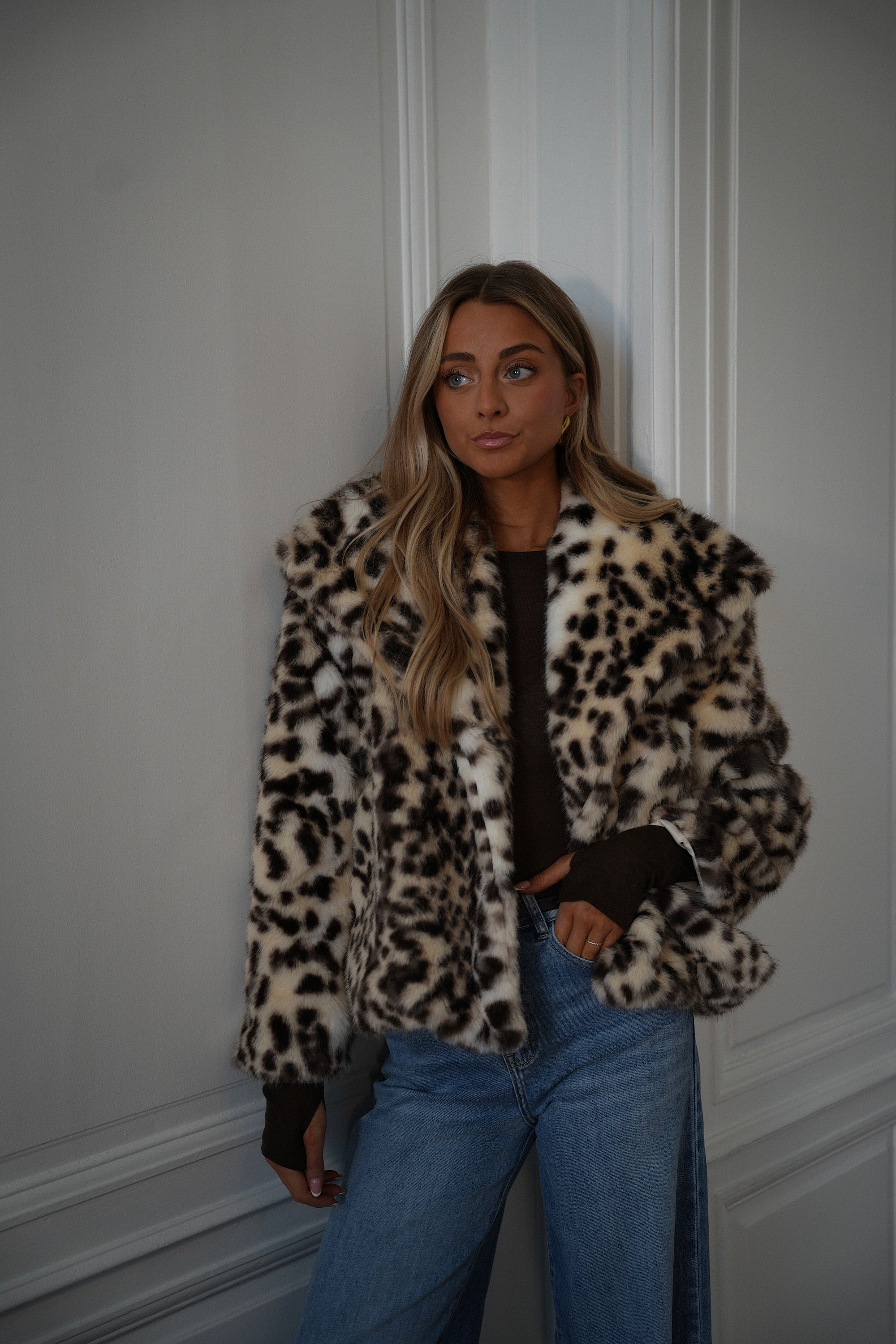 Jina léopard - Manteau fourrure