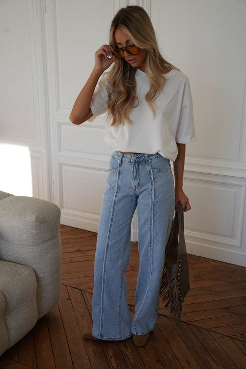 Emilia bleu - Jean droit