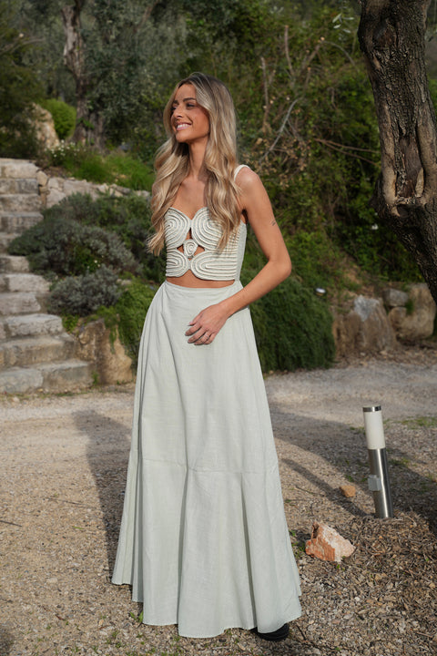 Valentine vert d’eau - Robe longue