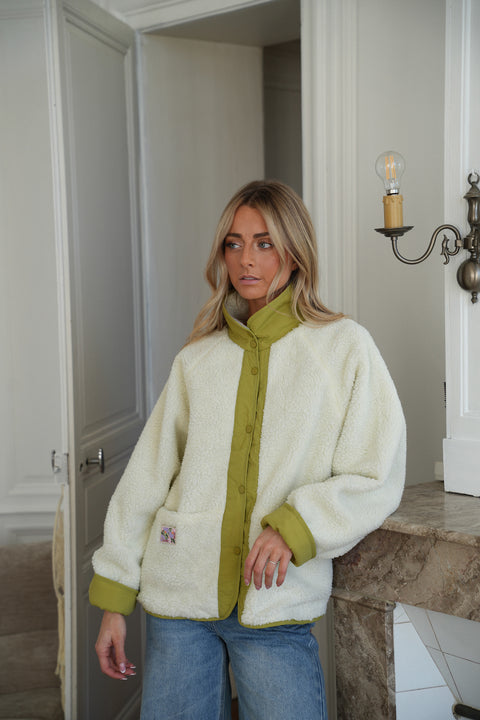 Lize olive - Veste réversible