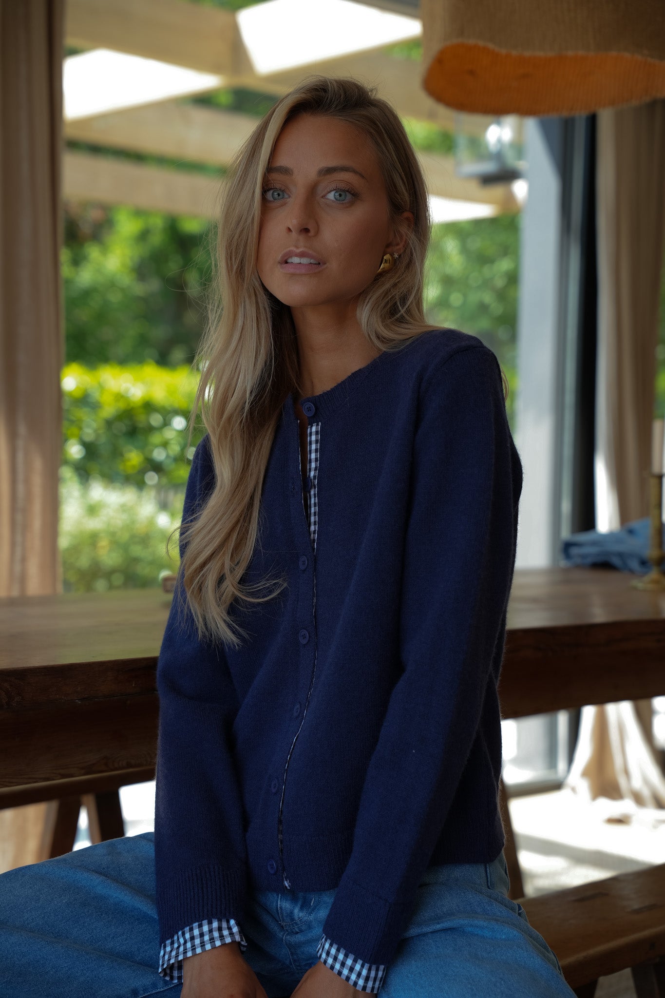 Garance marine - Gilet doux