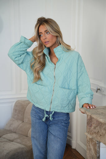 Tressia vert d’eau - Veste zippée