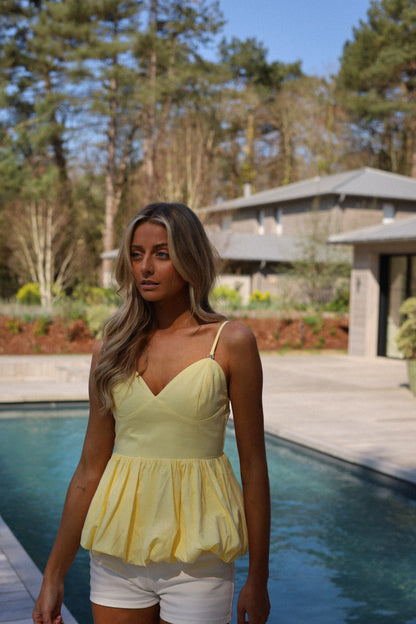 Safia jaune - Top ballon