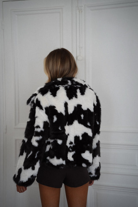 Jaelle chocolat - Manteau fourrure
