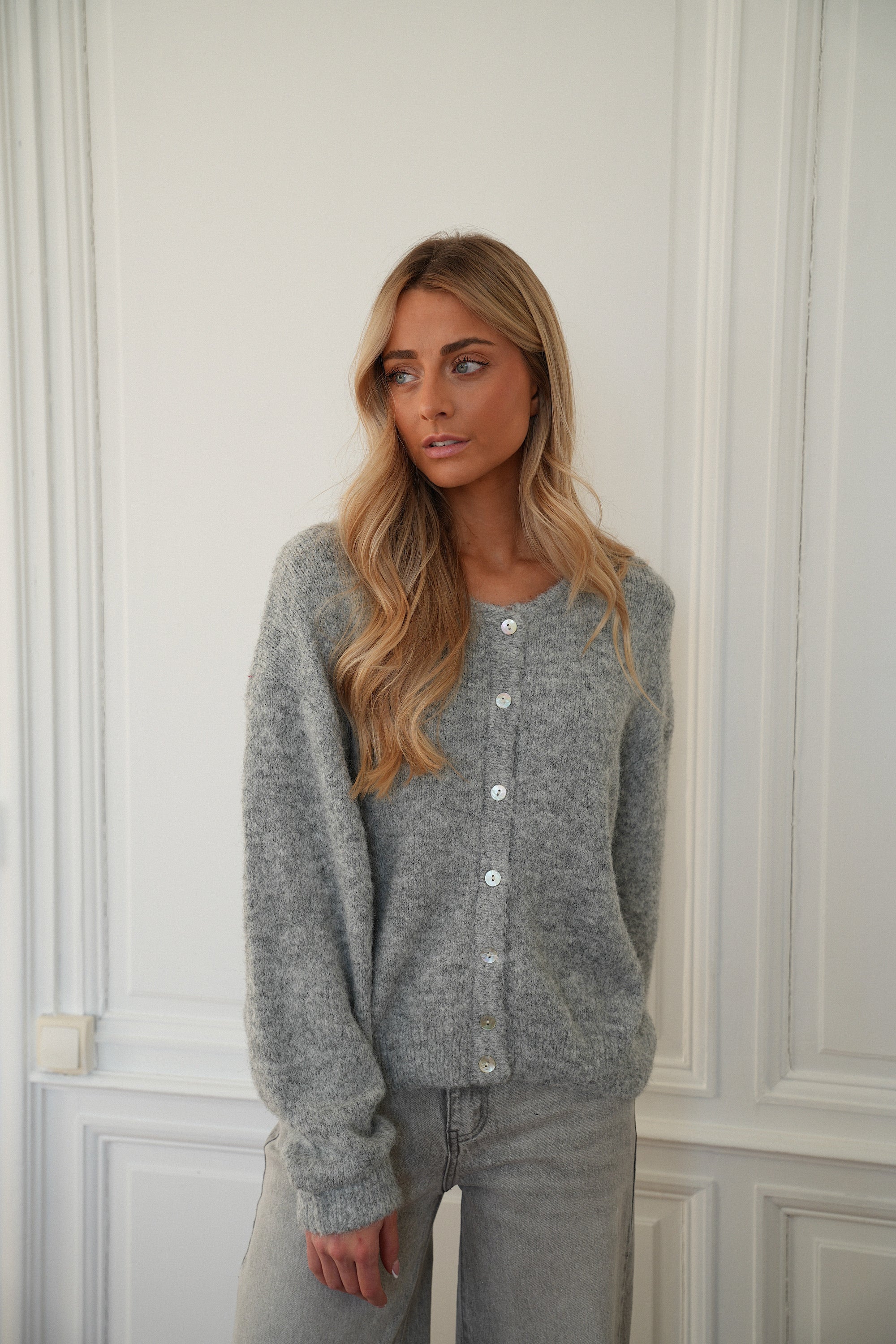 Catrina gris - Gilet ample