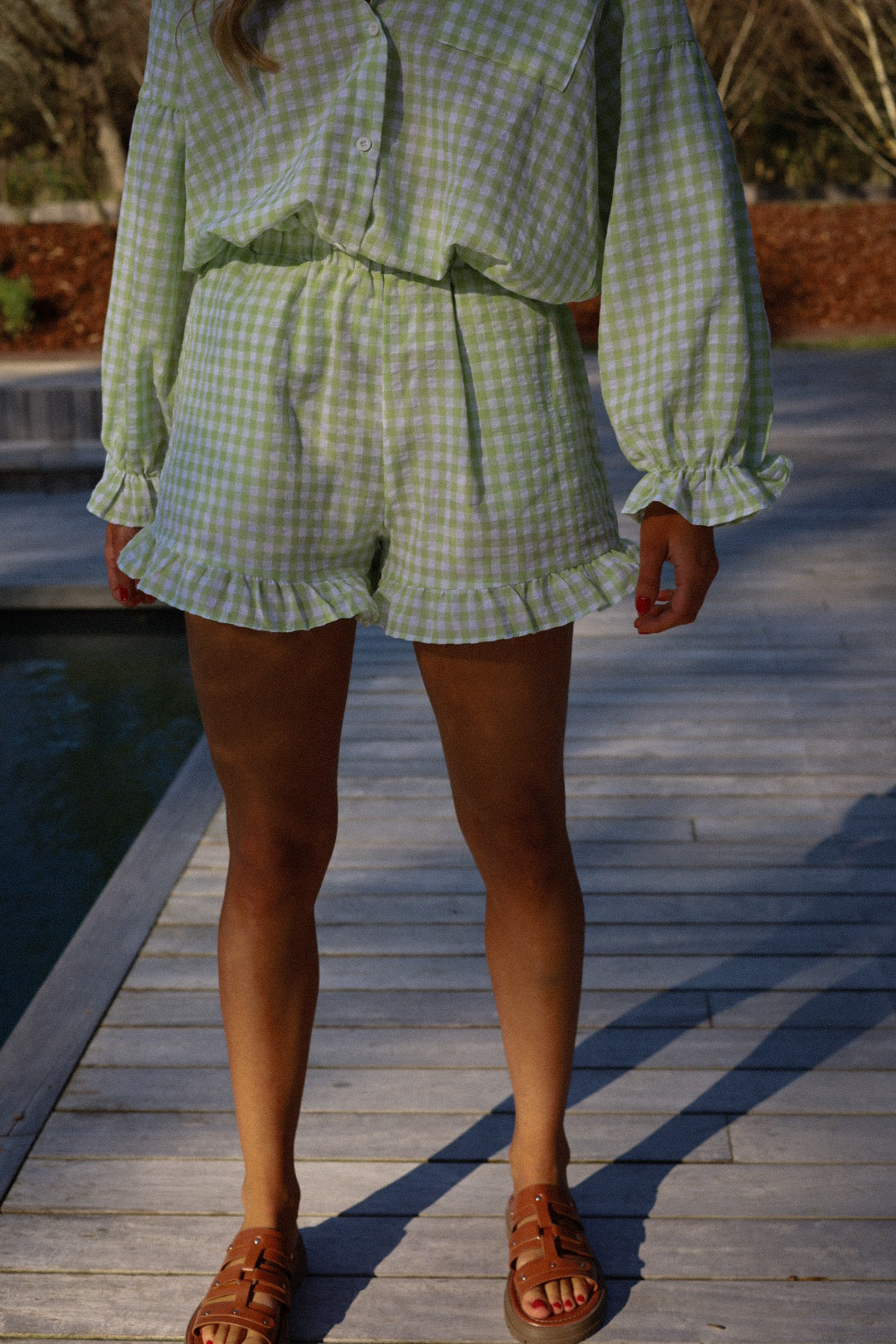 Kalli vert - Short vichy