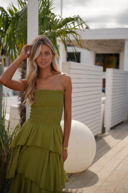 Olga verte - Robe longue