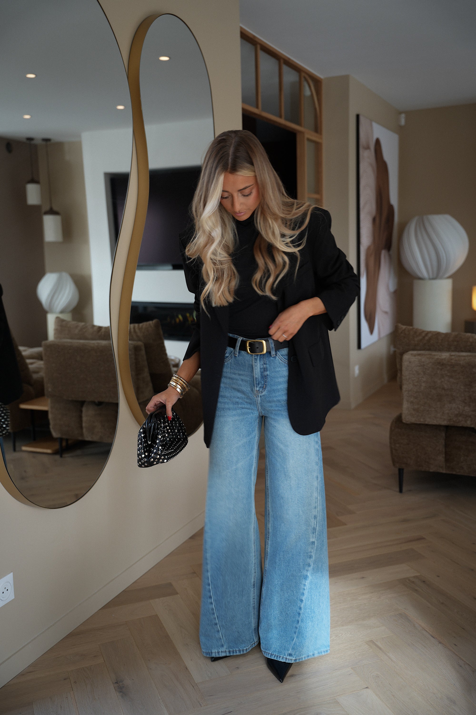 Josh bleu - Jean évasé