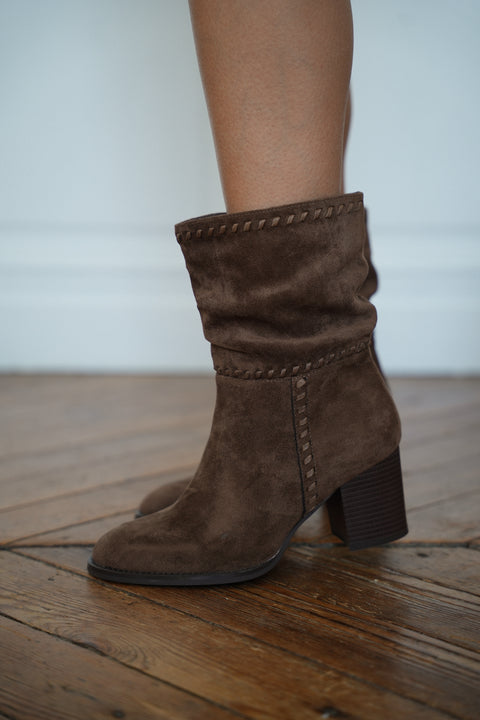 Alizée chocolat - Bottines à talons