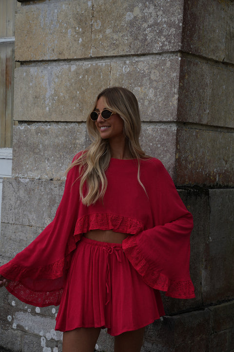 Elea rouge - Short fluide