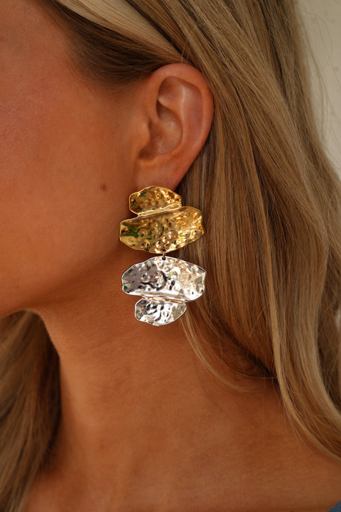 Linn bicolores - Boucles d’oreilles acier
