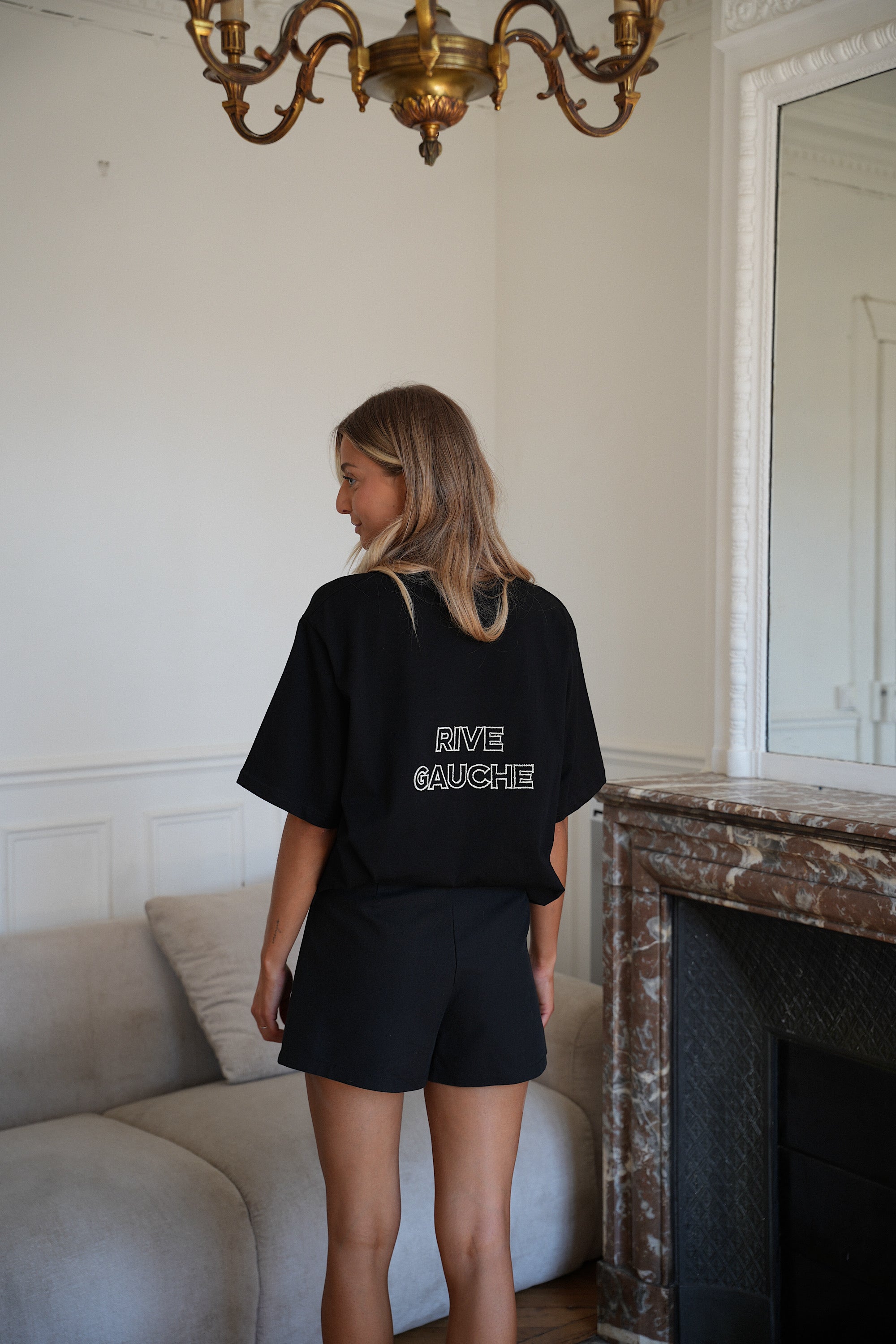 Orna noir - T-shirt brodé