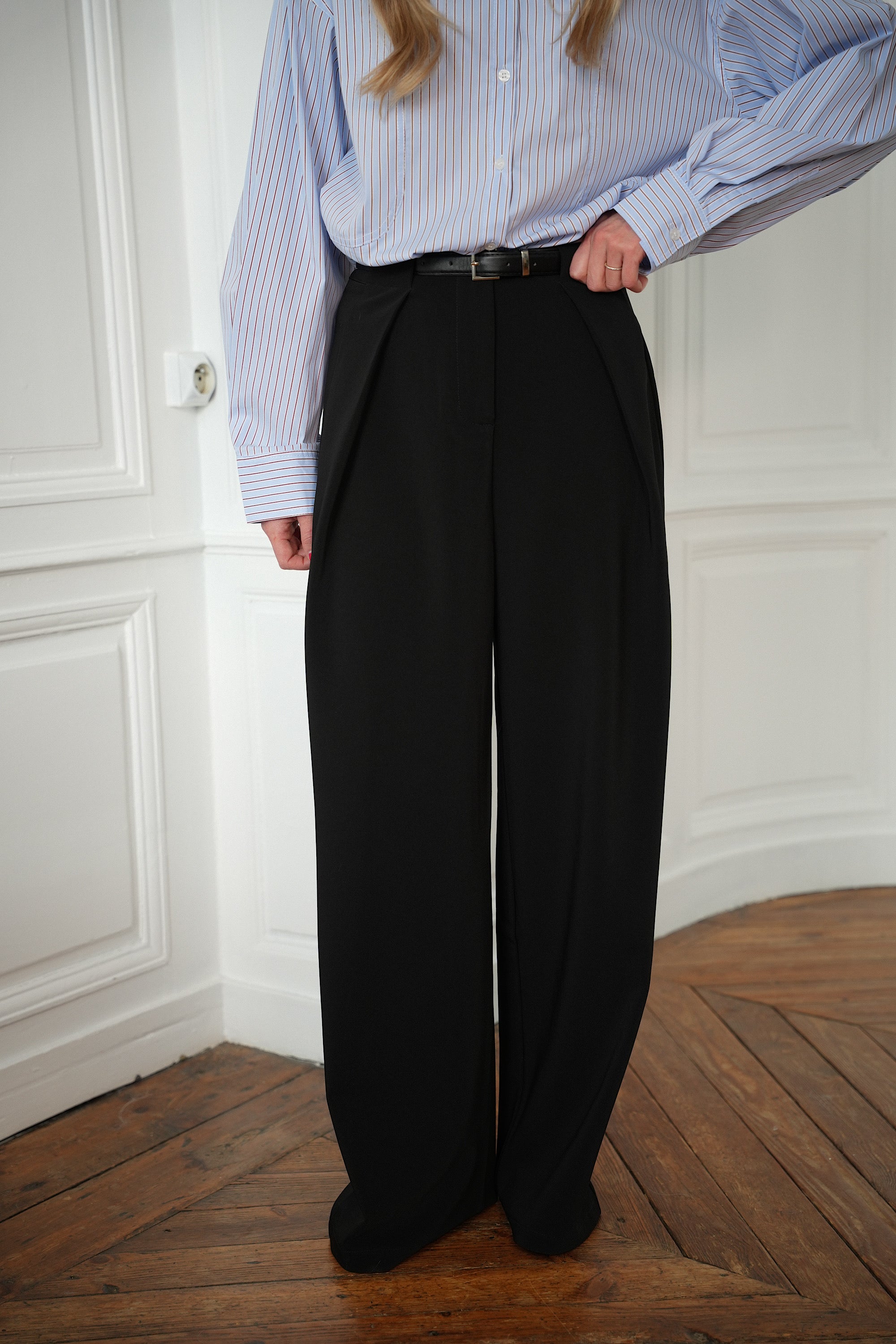 Sandro noir - Pantalon droit