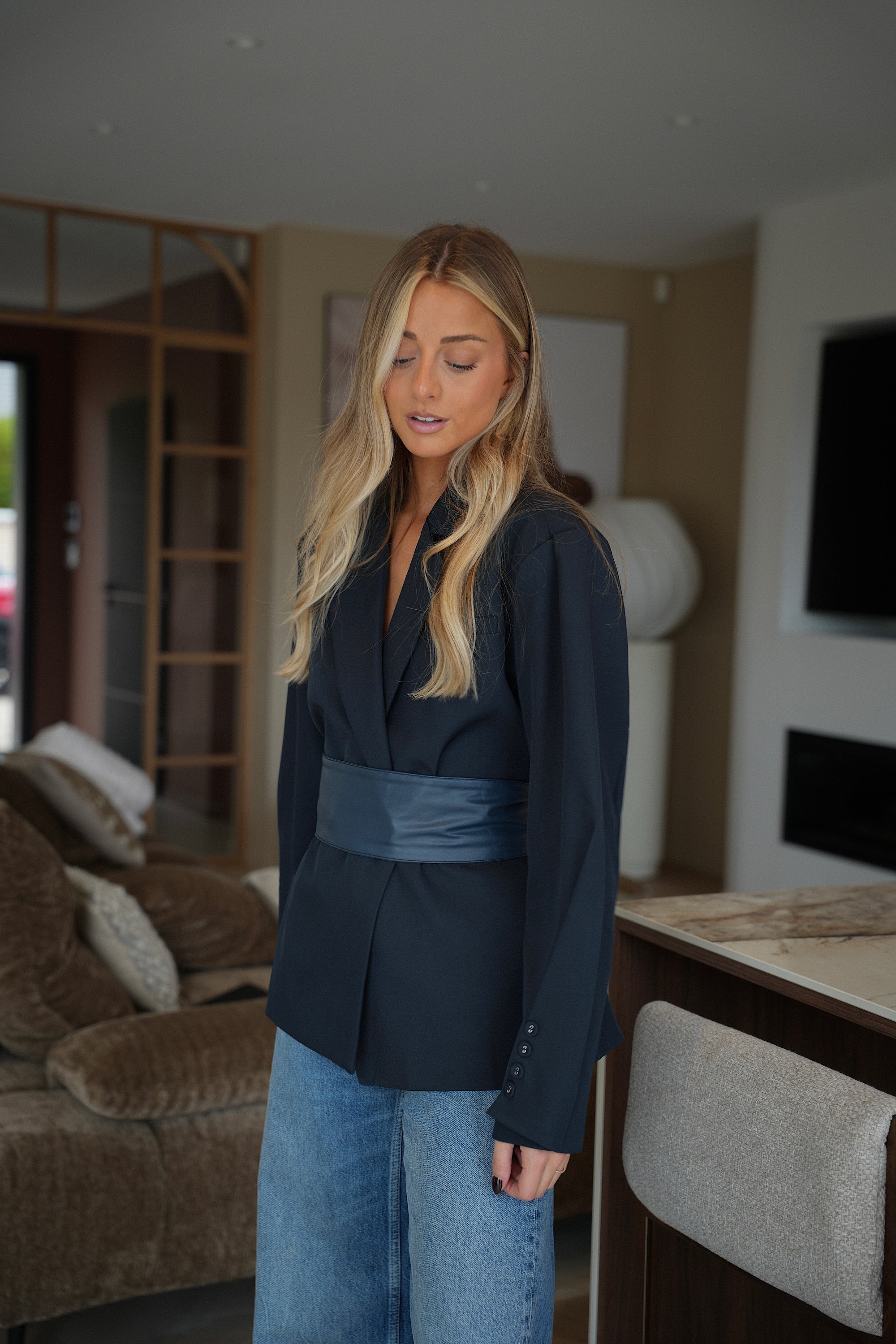 Dorothée marine - Veste blazer