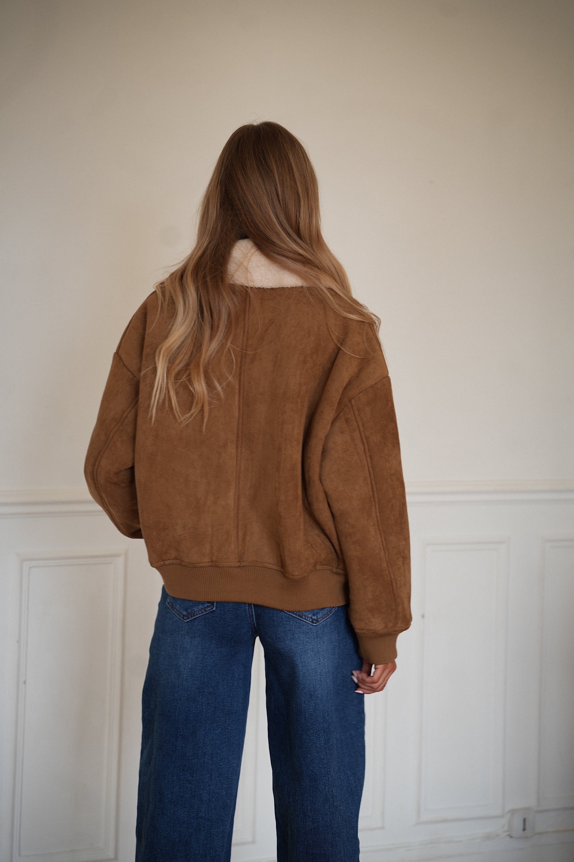 Noela marron - Veste fourrée
