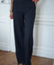 Fanny marine - Pantalon rayé