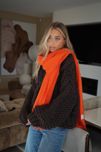 Capucine orange - Écharpe douce