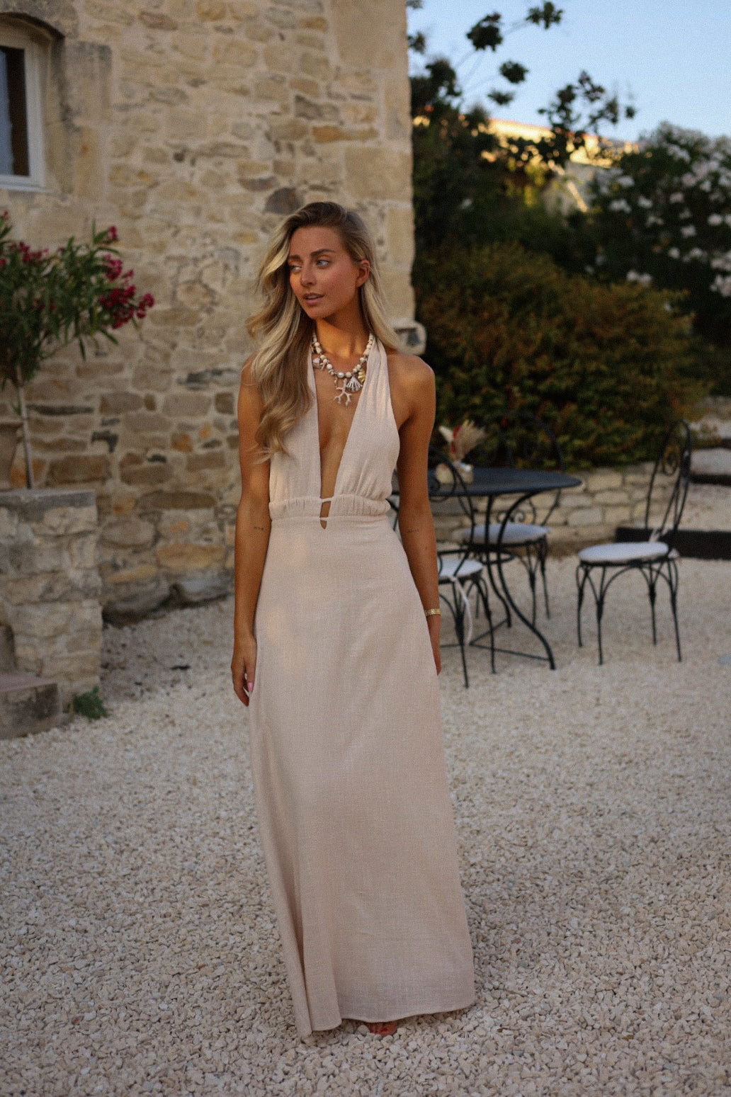 Iris beige - Robe longue