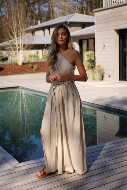 Abby beige - Robe longue