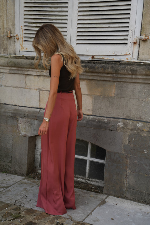 Elia terracotta - Pantalon droit