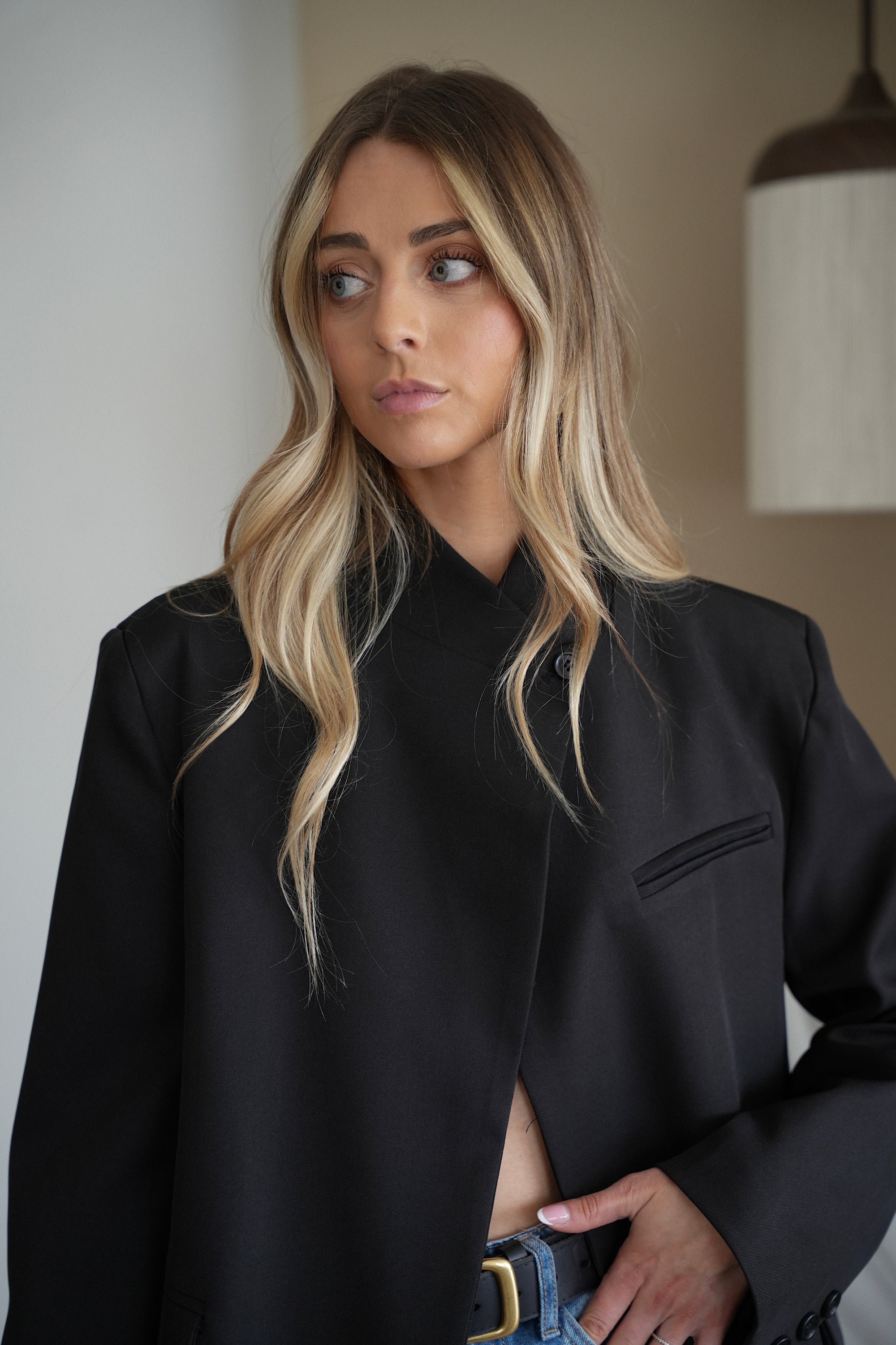 Manon noir - Blazer asymétrique