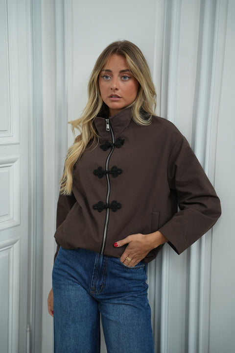 Matilde chocolat - Veste zippée