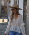 Sandy crème - Blouse brodée