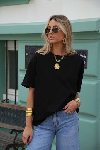 Soline noir - T-shirt ample