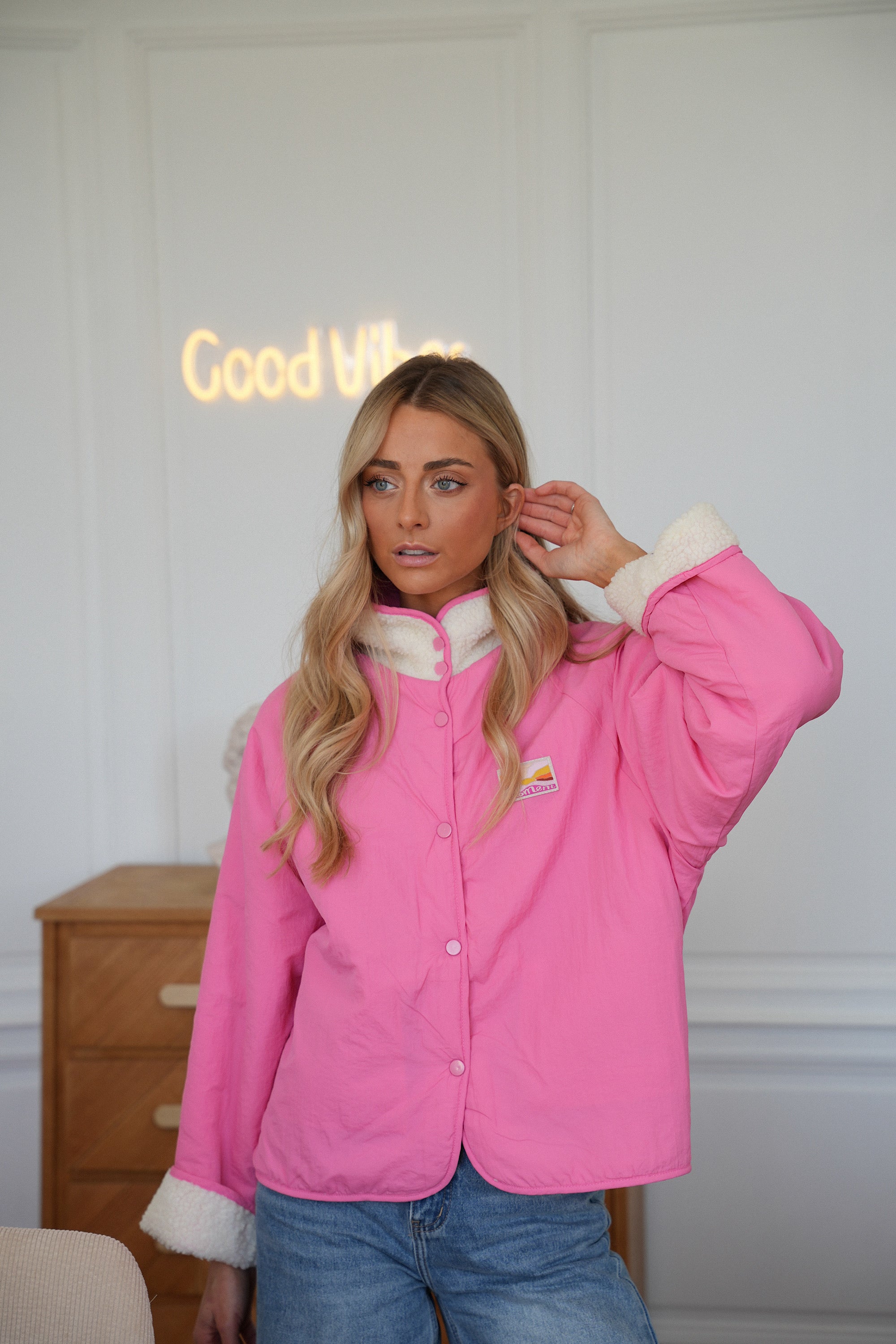 Lize rose - Veste réversible