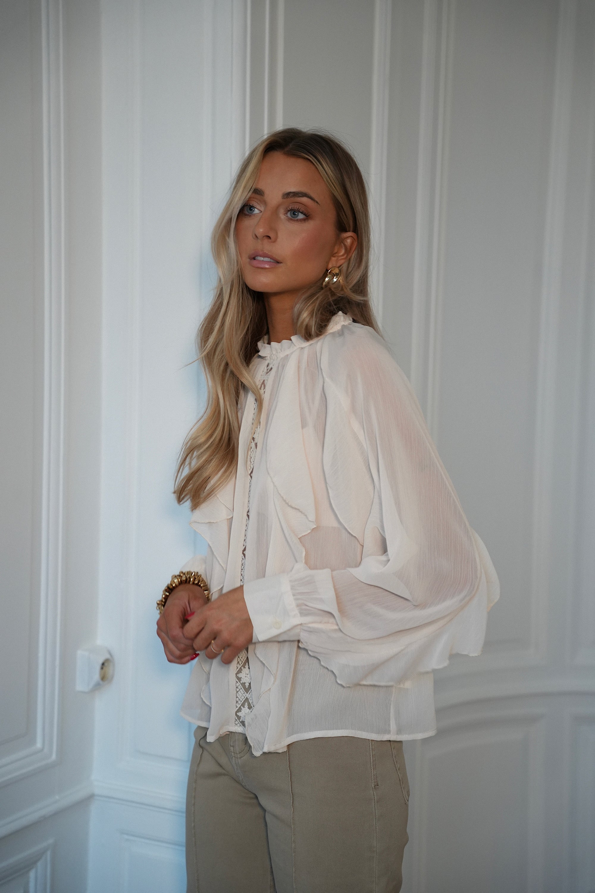 Talina crème - Blouse fluide