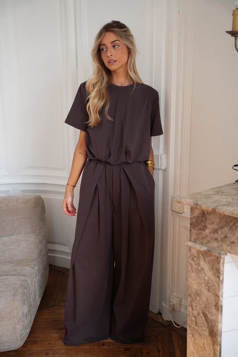 Lois chocolat - Pantalon droit