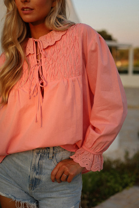 Malone rose - Blouse coton