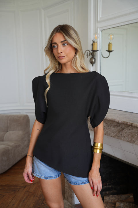 Garance noire - Blouse asymétrique