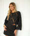 Kenza noir - Blouse perlée