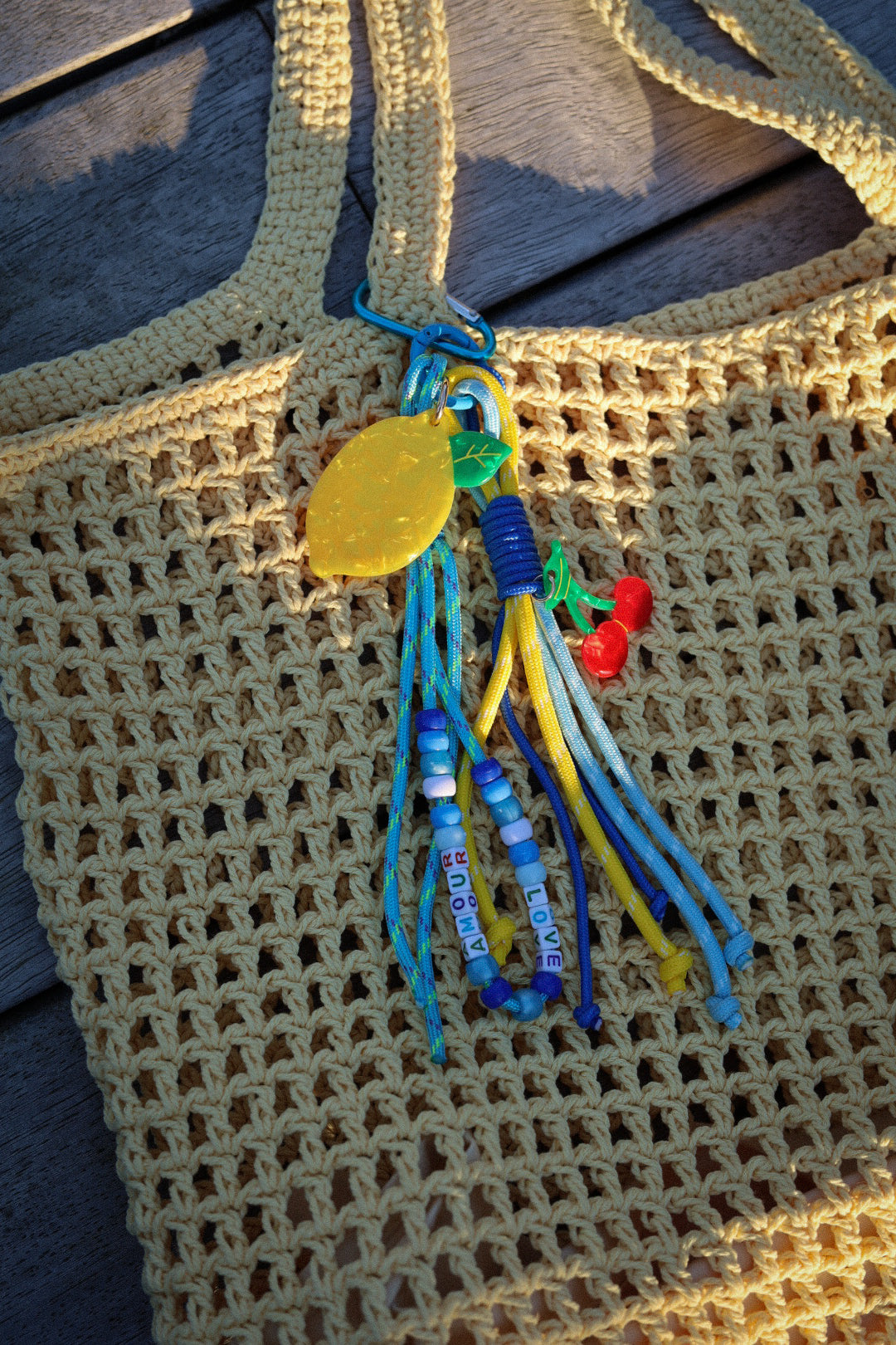 Citron bleu - Porte clefs