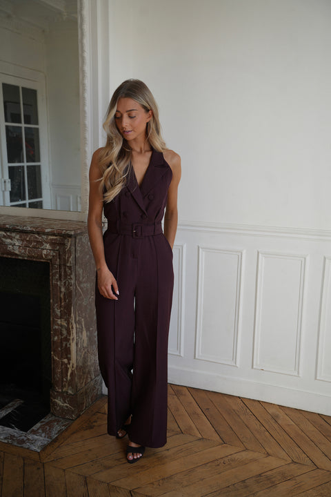 Ambre prune - Combinaison pantalon