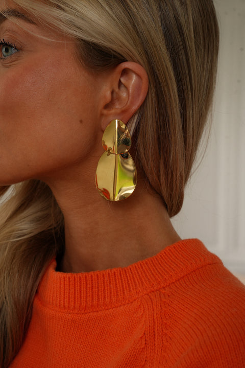 Liv dorées - Boucles d’oreilles acier