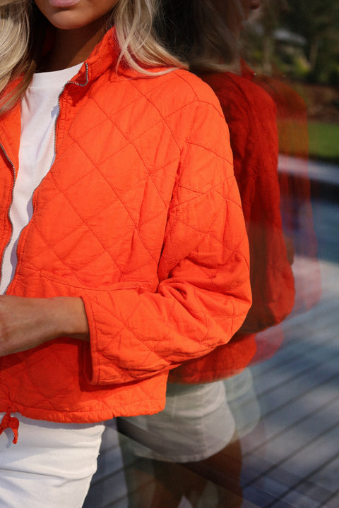 Charlotte orange - Veste zippée