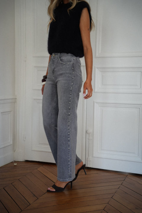 Anaïs gris - Jean clouté