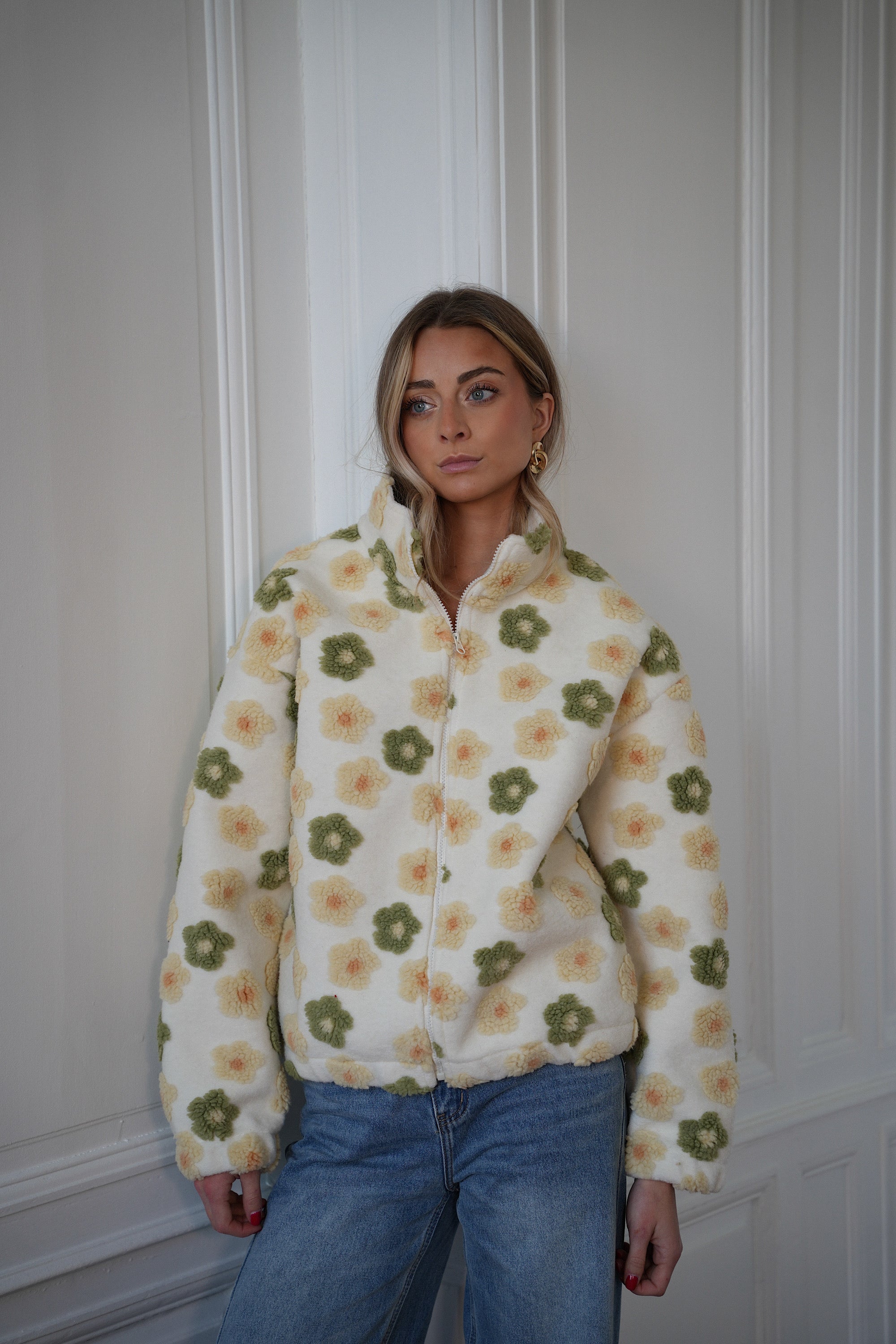 Dana crème - Veste zippée