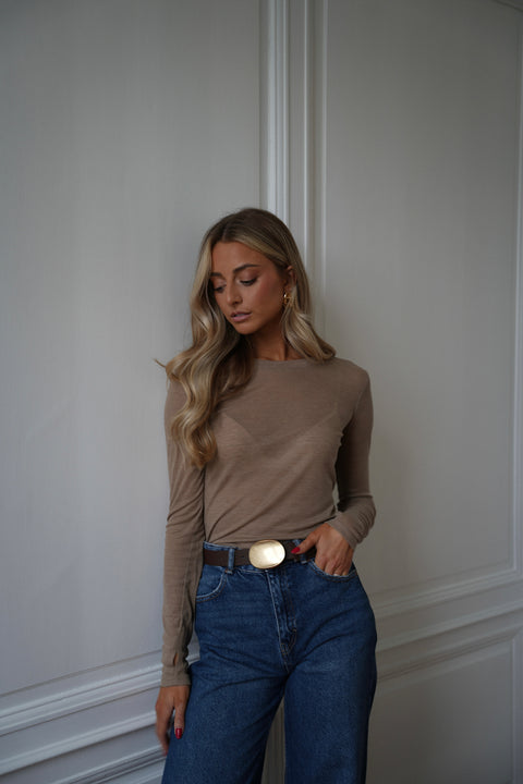 Gael beige - T-shirt manches longues