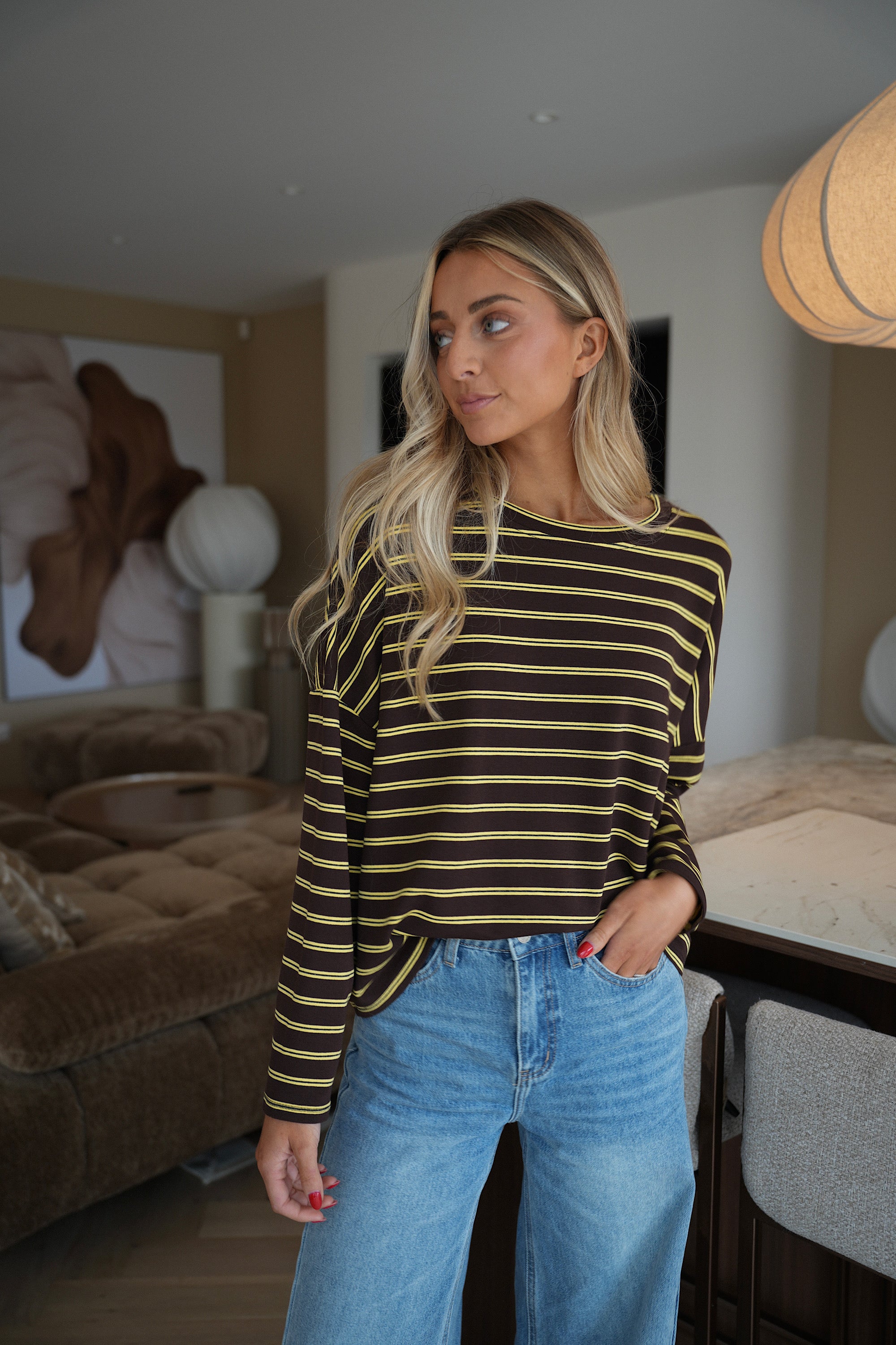 Fredy jaune - T-shirt à manches longues