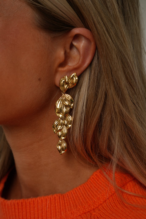 Ona dorées - Boucles d’oreilles acier
