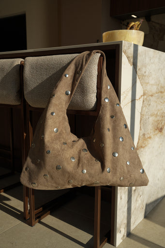 Orla beige - Sac clouté