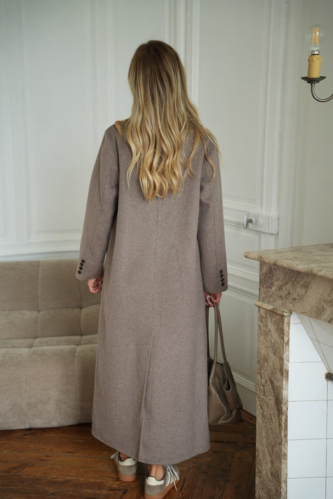 Isabel taupe - Manteau long